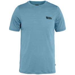 Fjällräven Abisko Wool Logo SS M Men’s T-shirts & tank tops Blue Main Front 59576